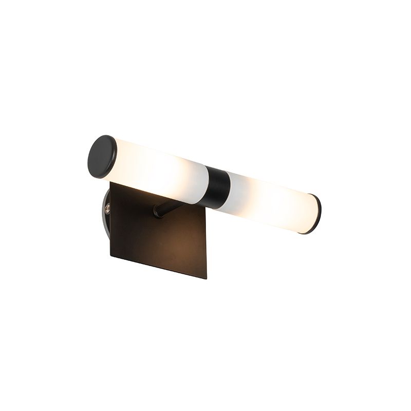 Moderne badkamer wandlamp zwart IP44 2-lichts - Bath