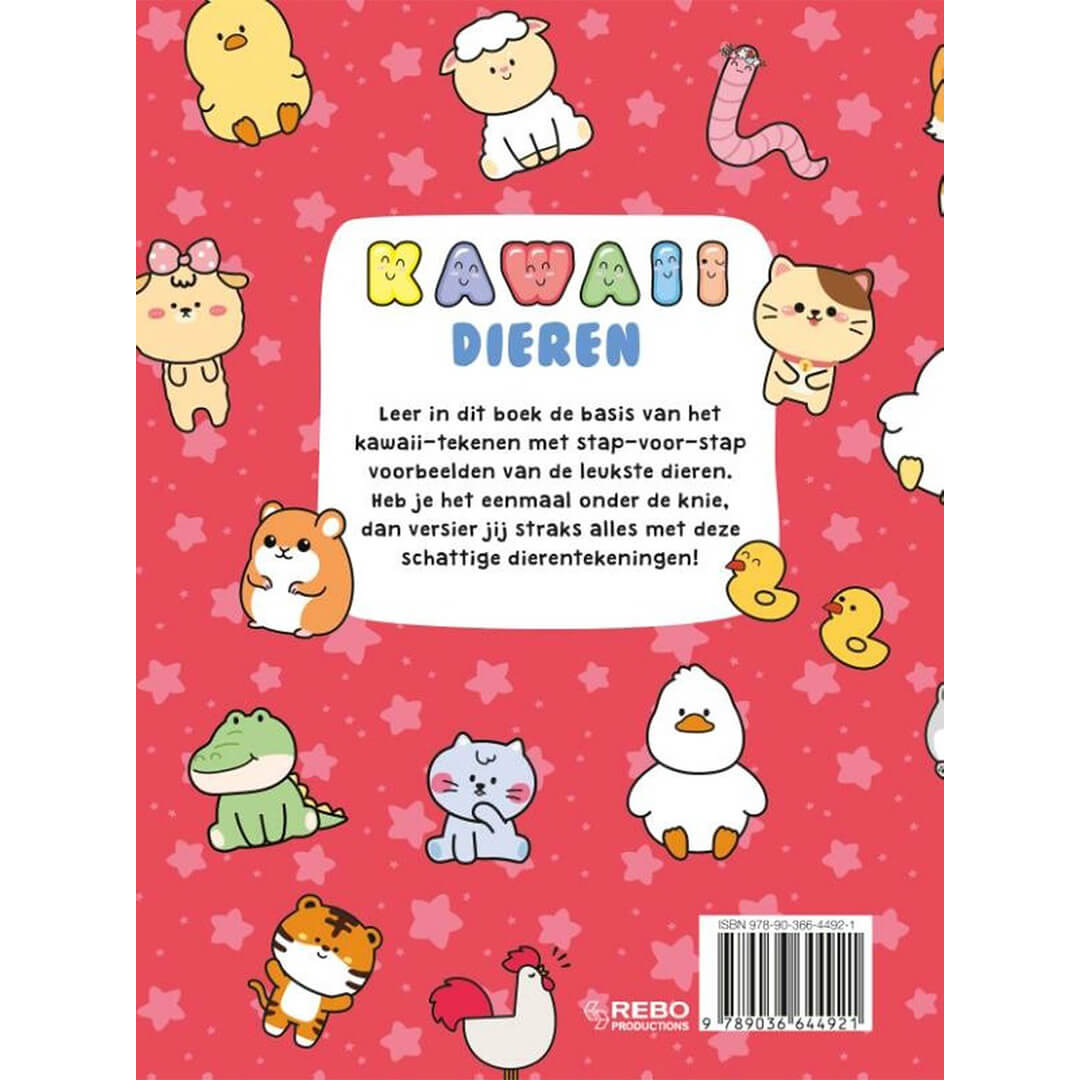 Uitgeverij rebo kawaii dieren tekenen