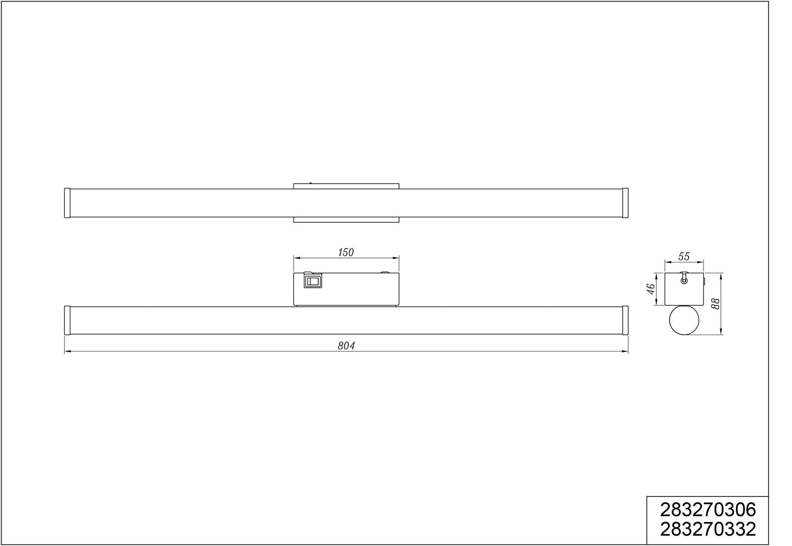TRIO LED Badlampe MATTIMO 80 cm chromfarbig