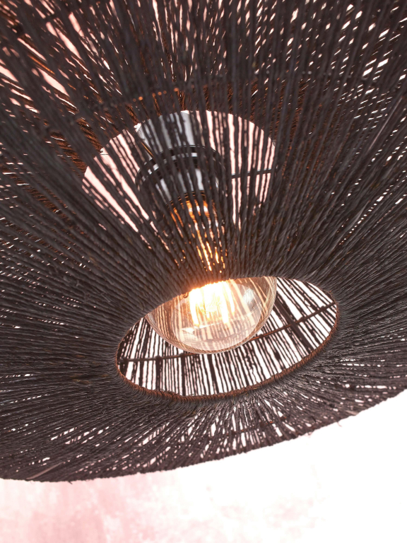 Good&Mojo Iguazu plafondlamp Ø40 plat small zwart