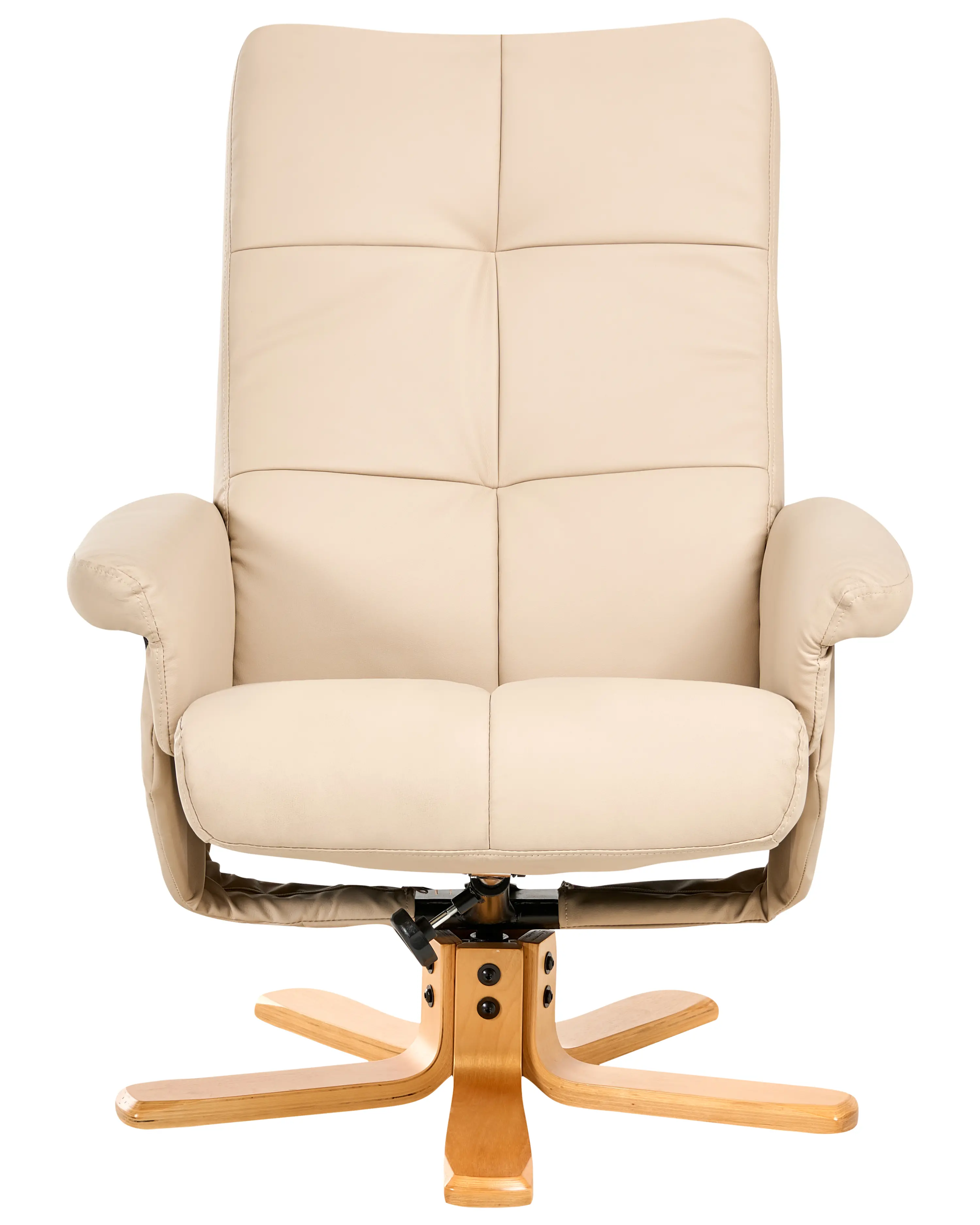Relaxfauteuil EPSE met voetenbank Kunstleer Beige