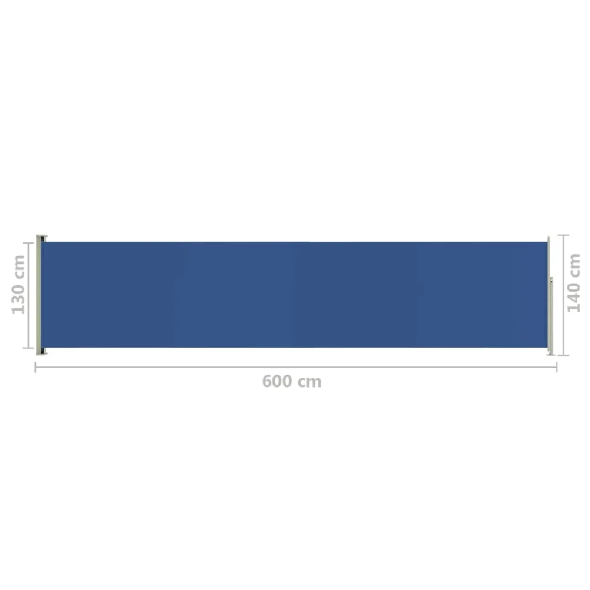 Helloshop26 Store Rétractable - 140 x 600 cm - Bleu