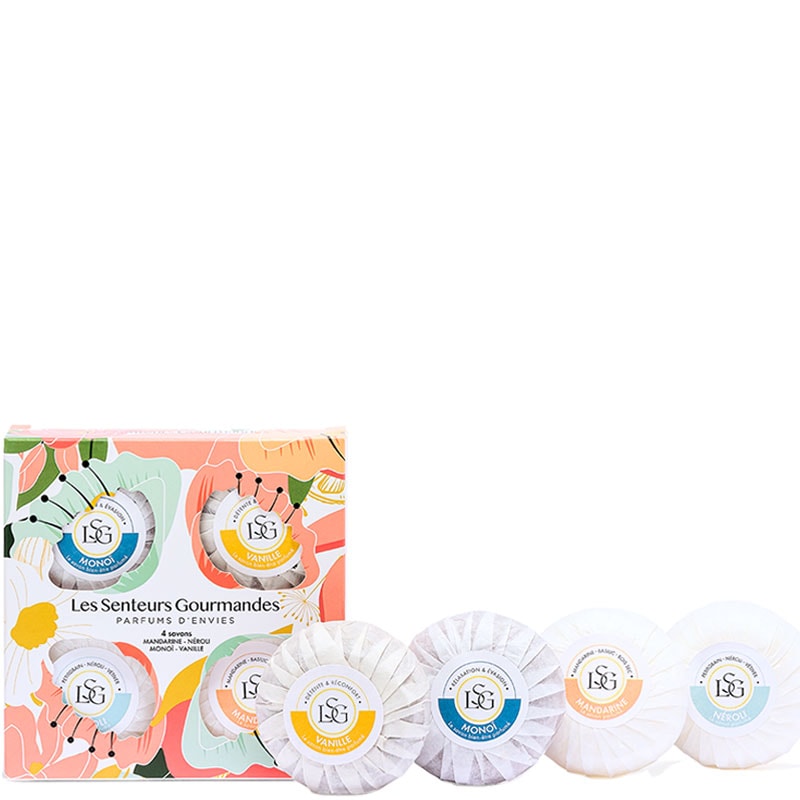Coffret de savons solides parfumés - Corps - 4 x 70 g