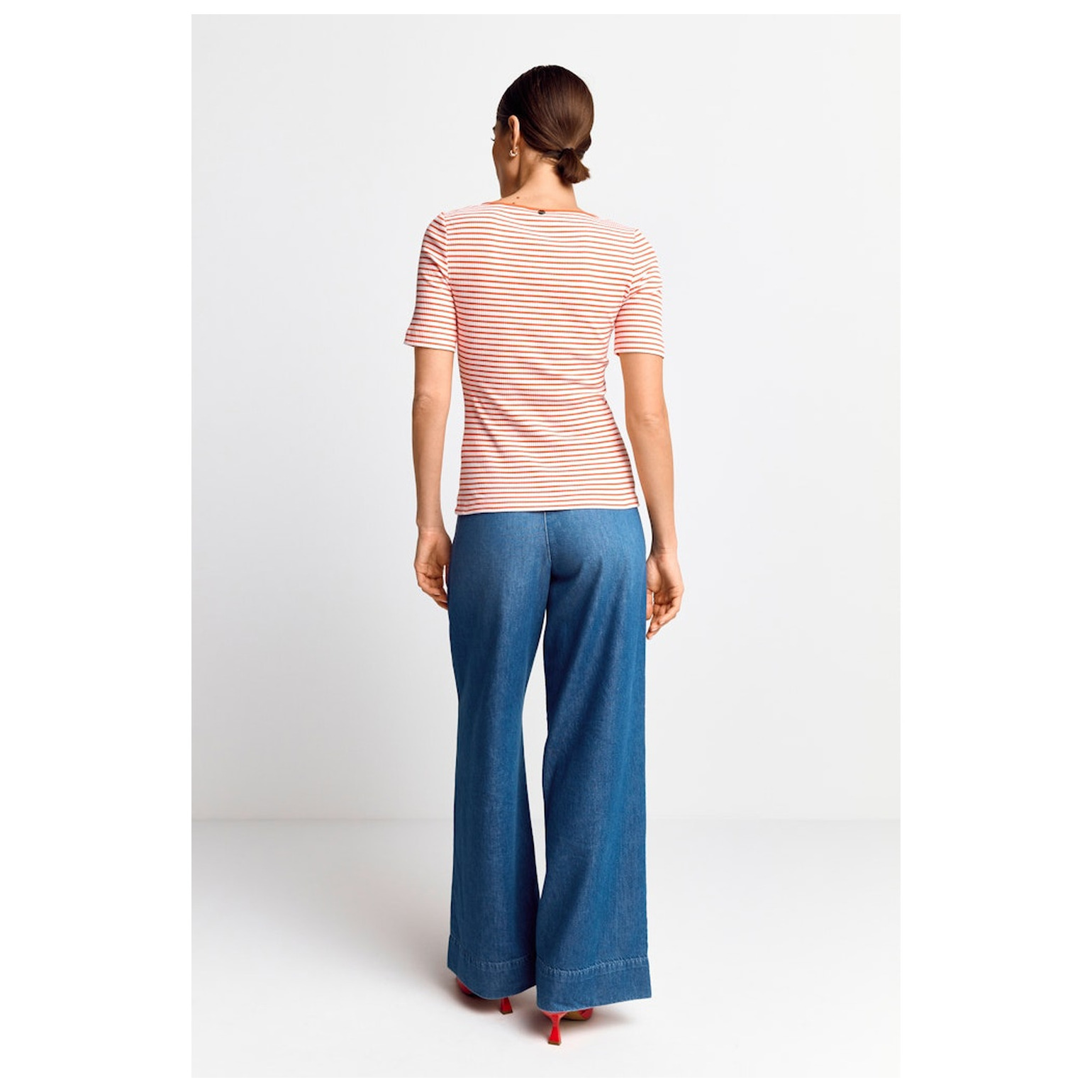 Rich & Royal Organic Rib Shirt Striped
