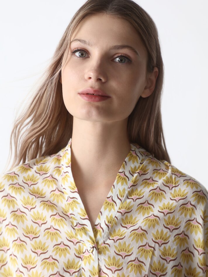 Camisa com colarinho Baker - Amarela