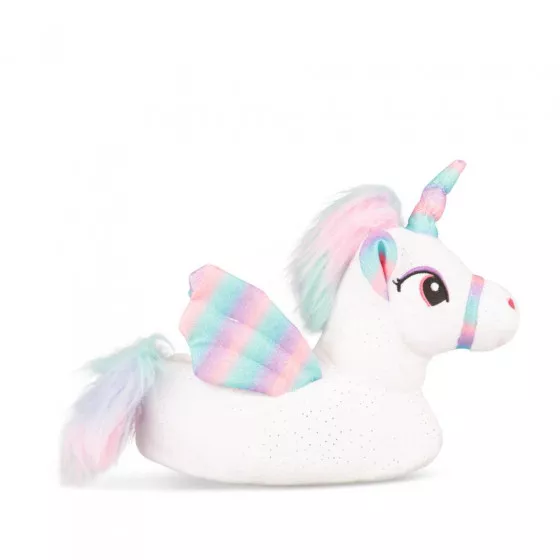 Chaussons peluche licorne BLANC LOVELY SKULL