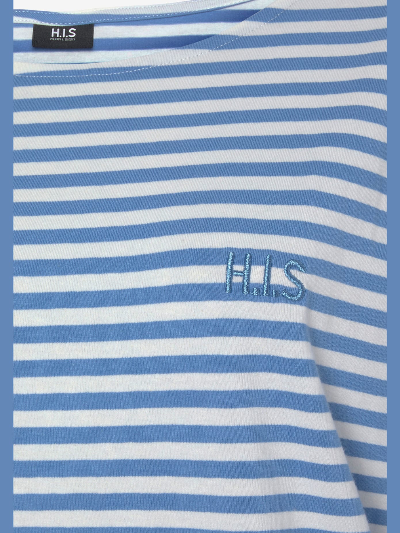 Chemise de nuit courte à rayures en fils teintés