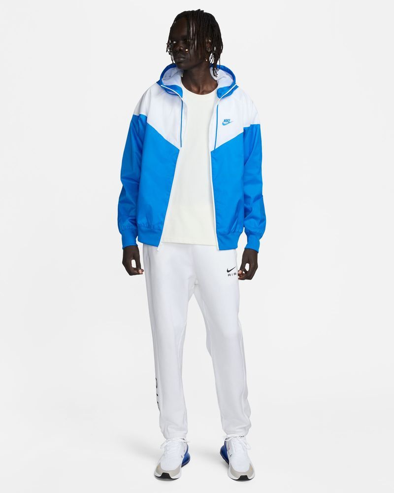 Veste à capuche Nike Sportswear Heritage Essentials Bleu Royal & Blanc pour homme