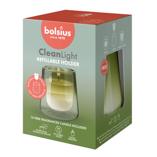 Bolsius Clean Light Refillable Holder Gardenia & Fig 1ST