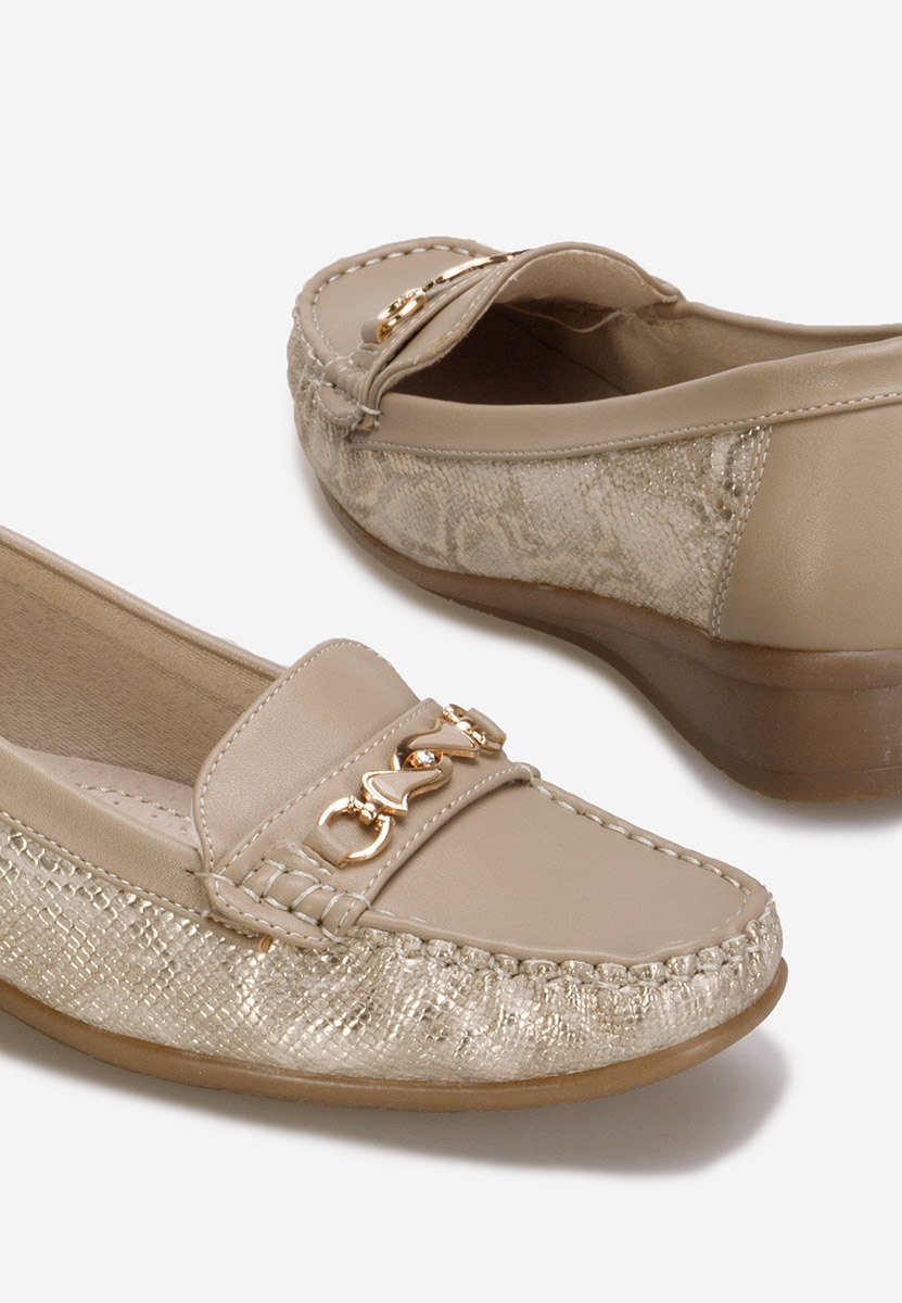 Mocassins femme beige Lerisea