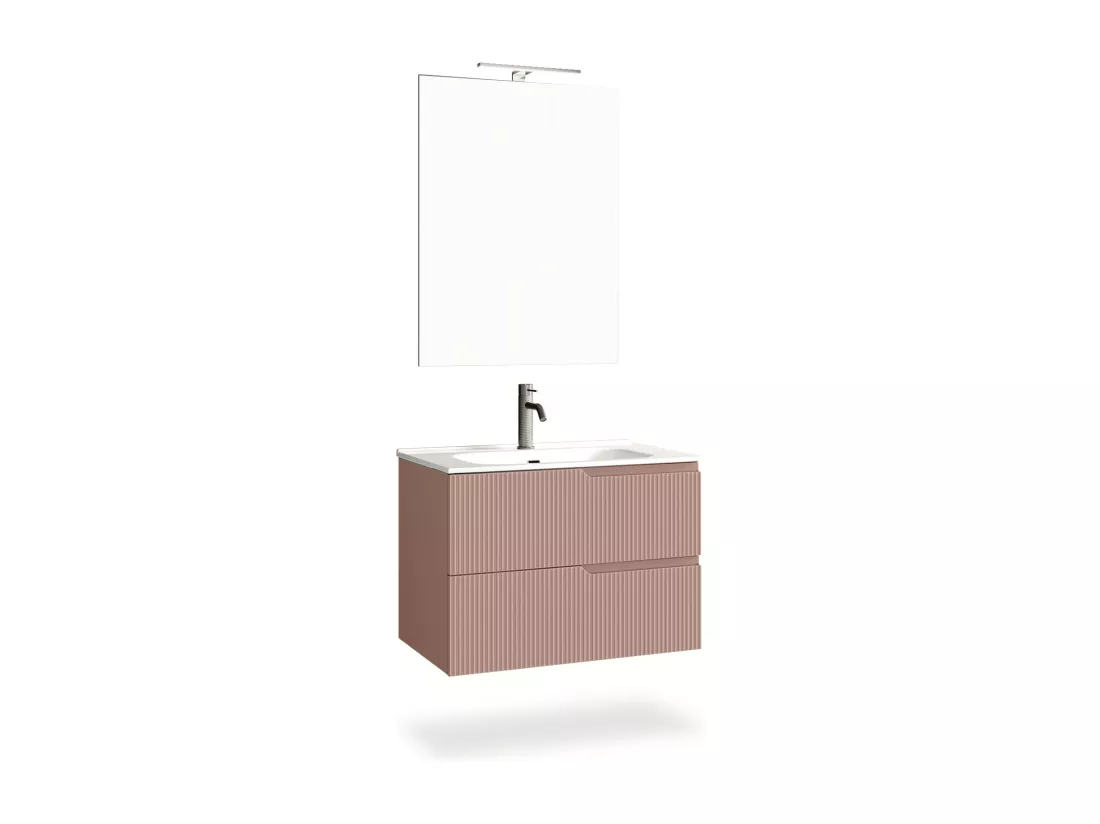 Ensemble salle de bain 4 pièces VENERE rose poudrè