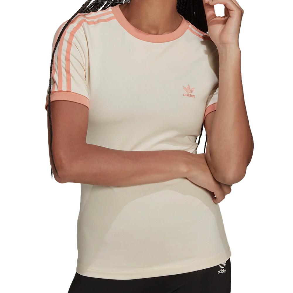Adidas T-shirt écu/corail Femme Adidas Trefoil