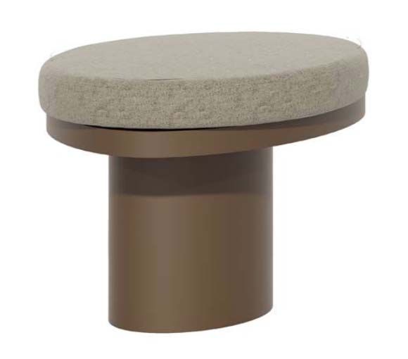 Poef Foggia B60 x D49 x H42 cm