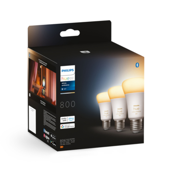 Philips Hue standaardlamp - warm tot koelwit licht 9W - 3 pack - E27