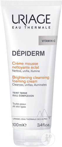 Uriage Dépiderm Crème Mousse Nettoyante Éclat Toutes Peaux Tube 100ml