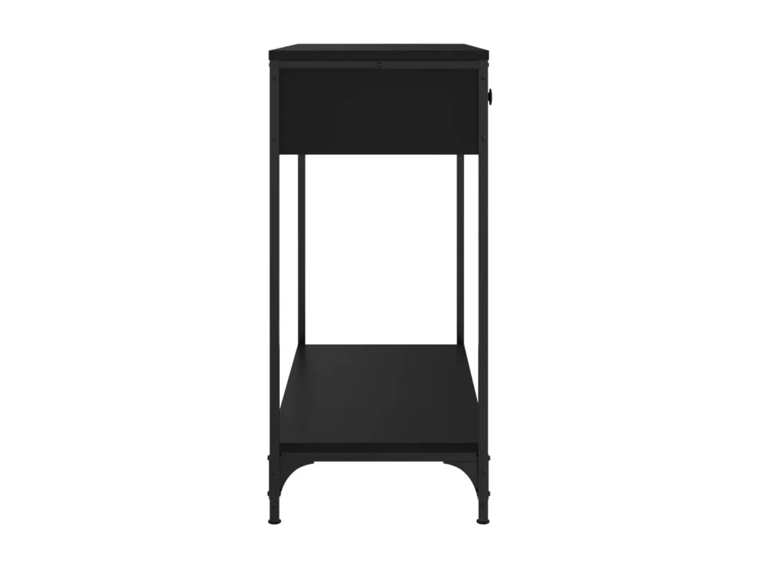 Table console noir 75x34,5x75 cm bois d'ingénierie