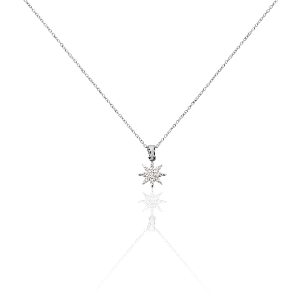 Collier Sarida Argent Blanc Oxyde De Zirconium