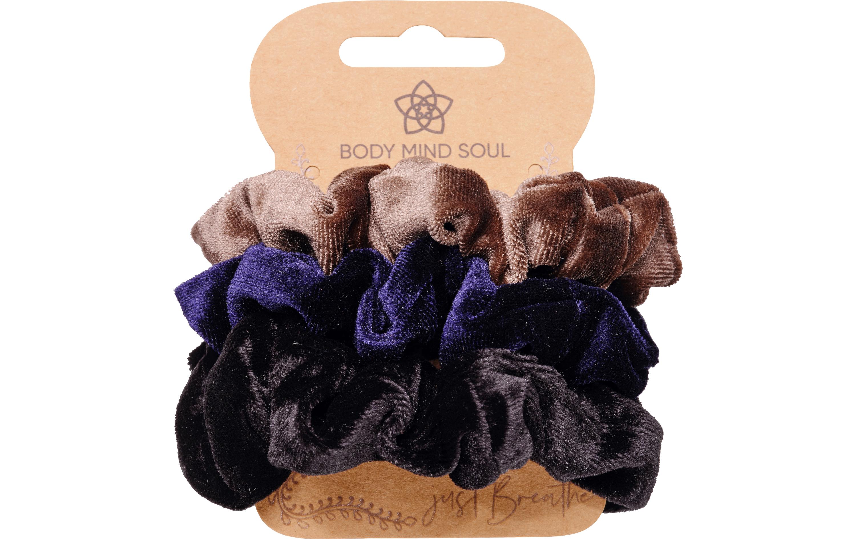 Haargummi Scrunchie Yoga navy/schwarz 3 StückSamtig-weiche Scrunchies für maximale Bewegungsfreiheit