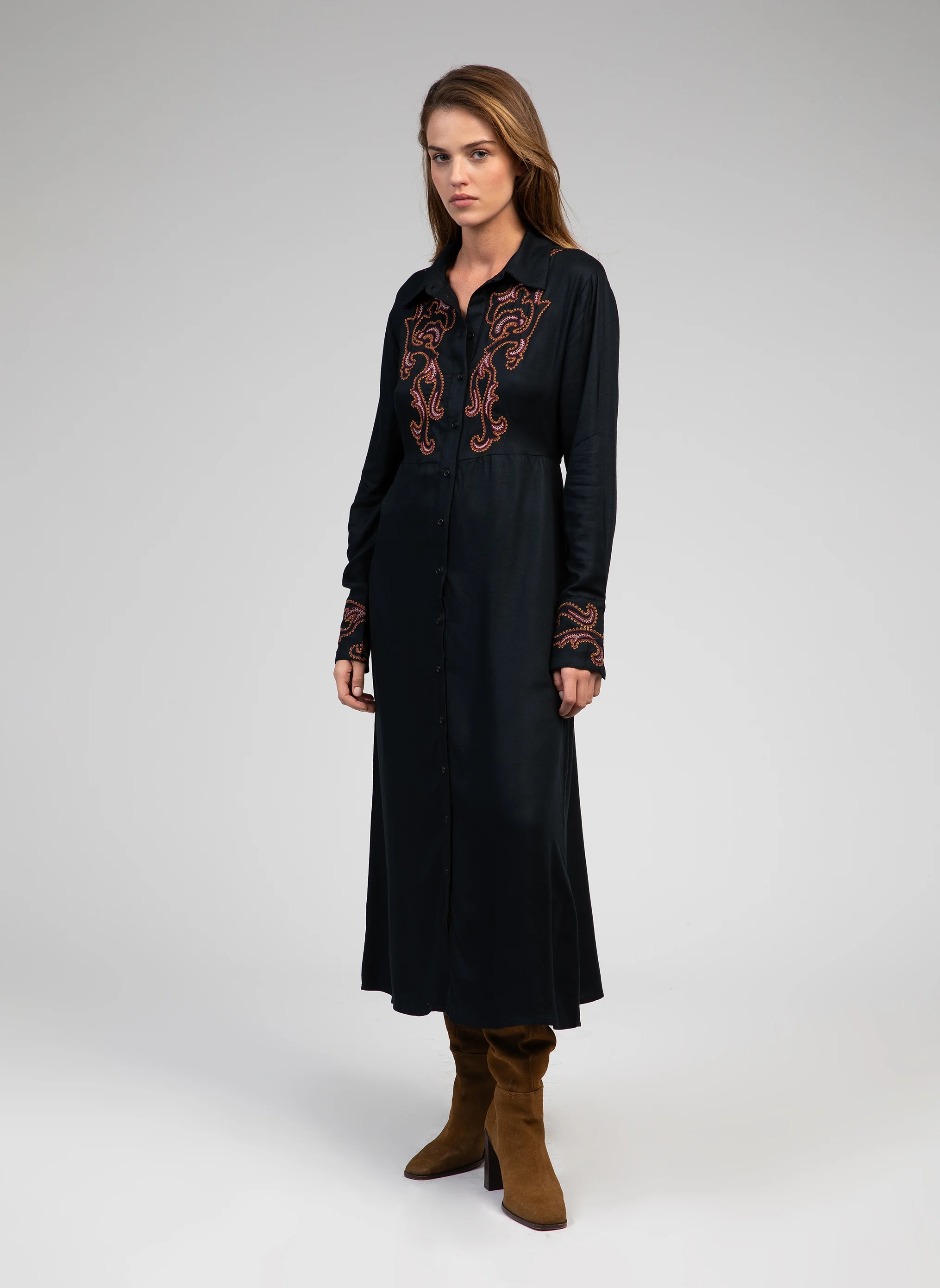 OWINY - Robe longue brodée |