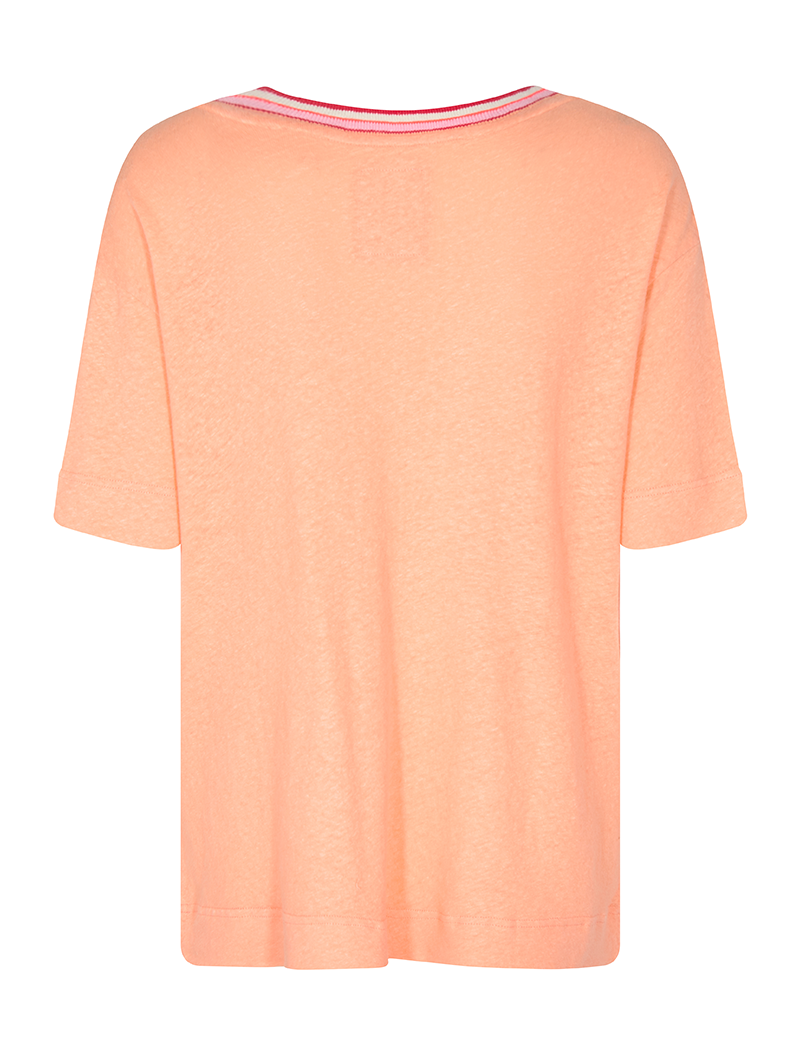 MOS MOSH T-SHIRT FEMME COL V MORAQ ORANGE