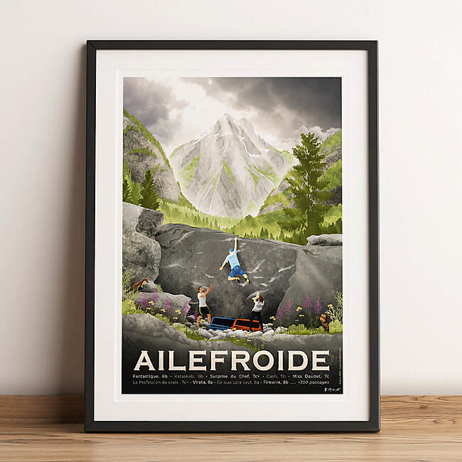 AILEFROIDE BLOC AFFICHE A3 VINTAGE