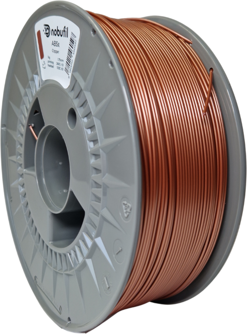 Nobufil  ABSx Copper, 1,75 mm / 1000 g    ABS Filament aus recycelten Kunststoffen