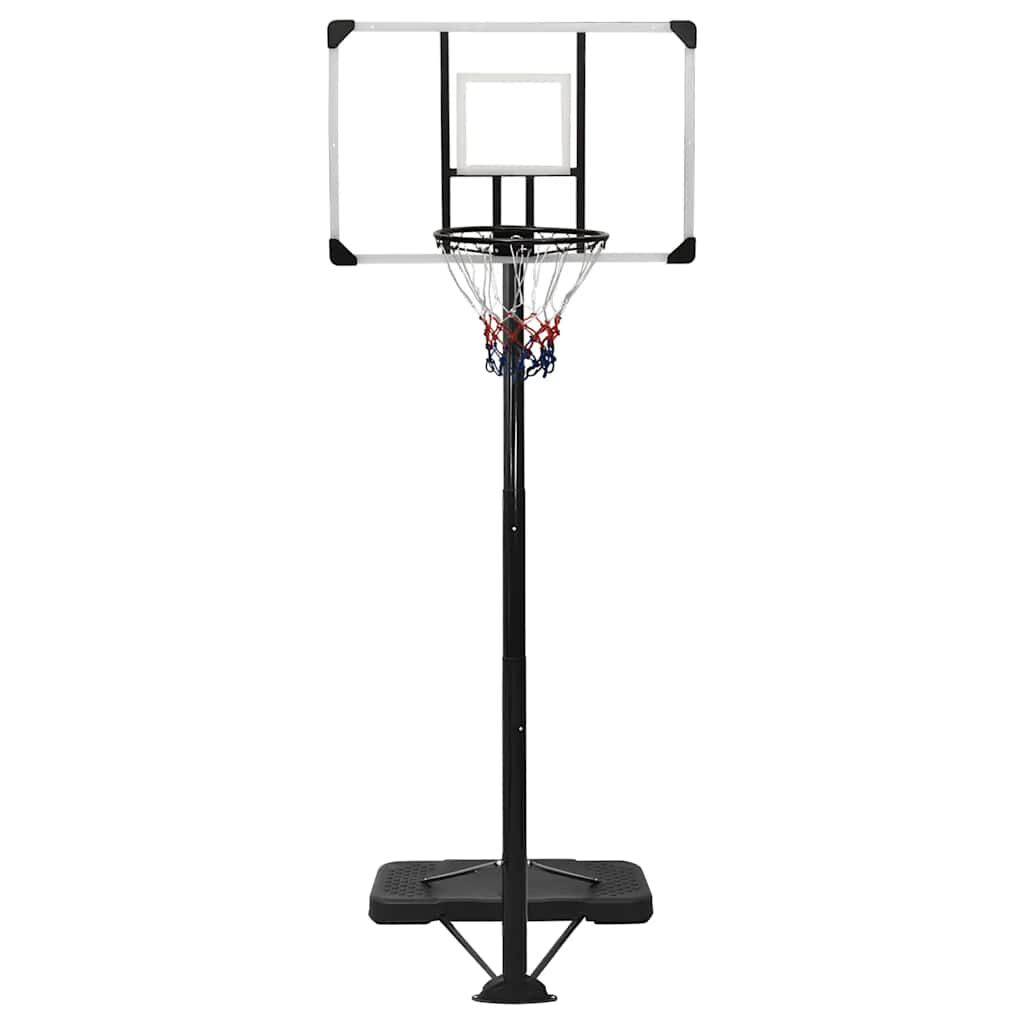 vidaXL Basketbalstandaard met transparant achterbord, 256-361 cm