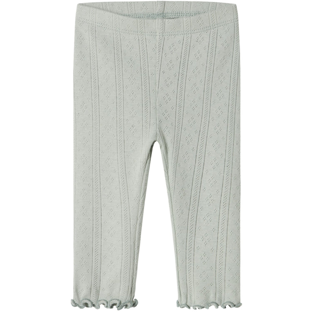 Køb Name It Aqua Gray Jsilke Leggings