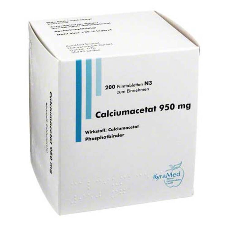 Calciumacetat 950 mg Filmtabletten, 200 St