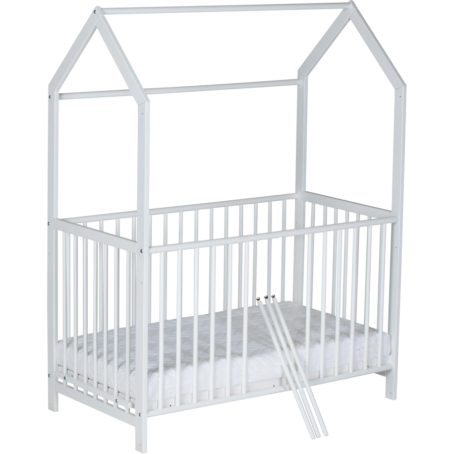 Schardt Hausbett Micky weiß lackiert 60x120cm