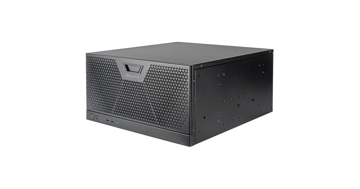 SilverStoneRM51 rack behuizing  (Zwart | 5U | 2x USB-A | 1x USB-C)
