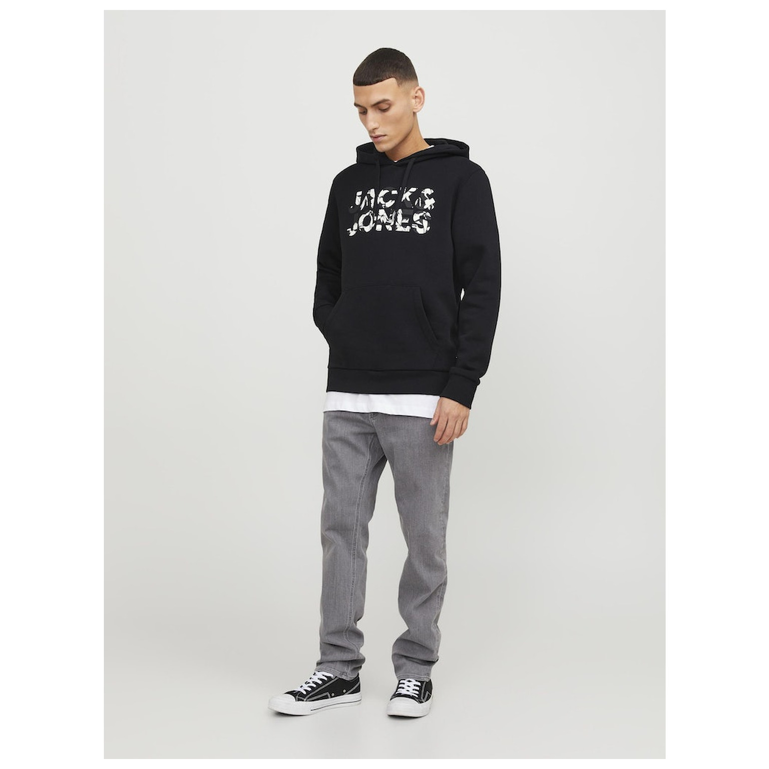 Jack & Jones JJEJEFF CORP LOGO SWEAT HOOD L