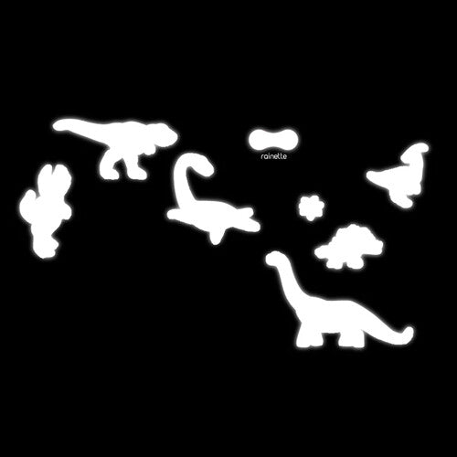 Rainette reflecterende stickers - dinosaurussen
