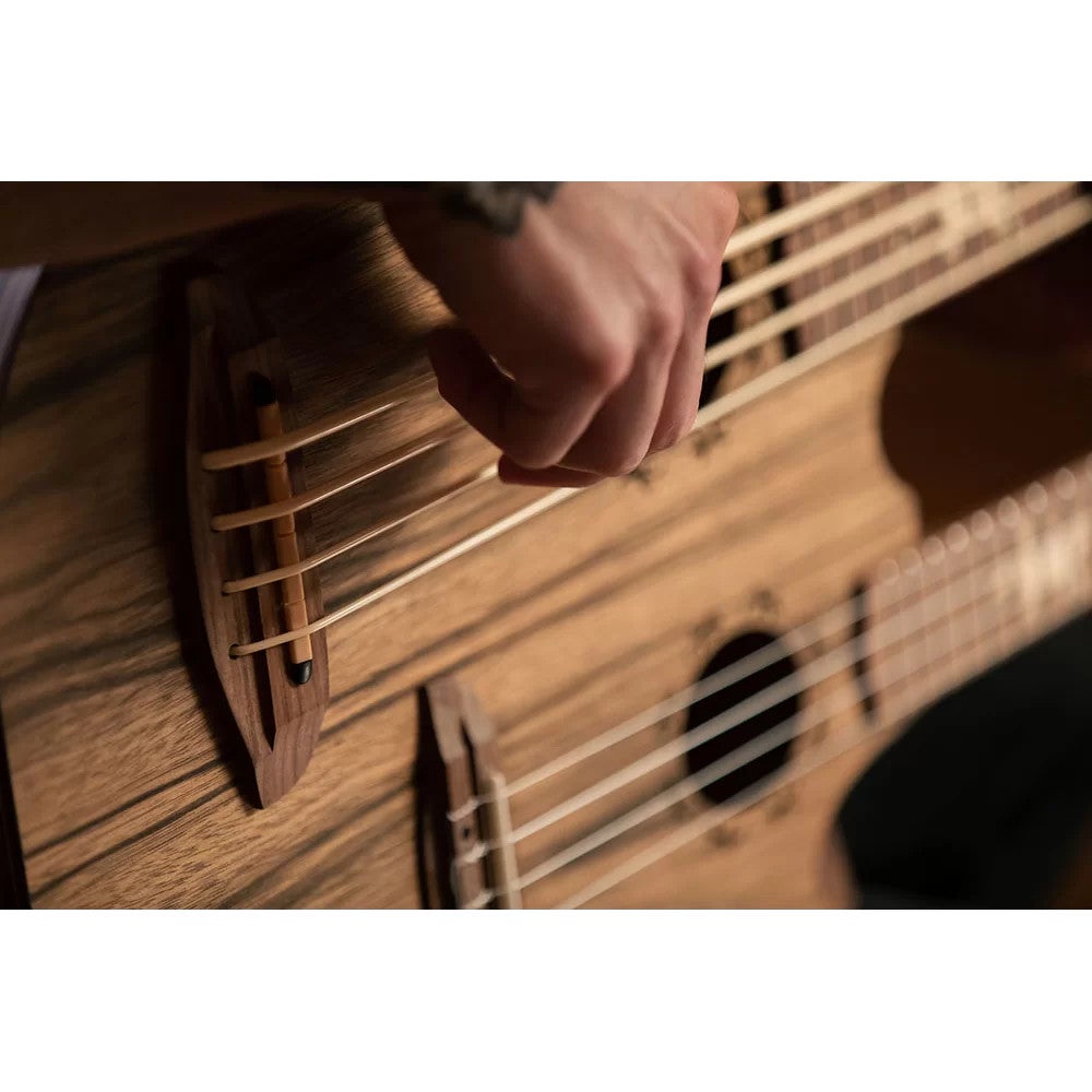 Ortega HYDRA-BSTE Double Neck Bass Tenor Uke dubbele elektrisch-akoestische ukelele met gigbag