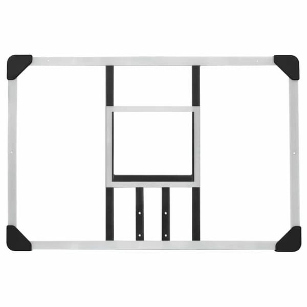vidaXL Basketballplate gjennomsiktig 90x60x2,5 cm polyeten