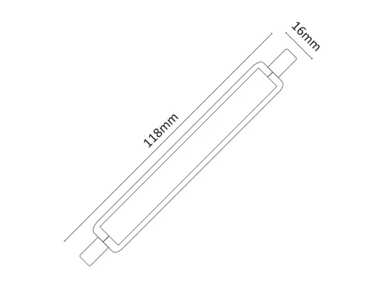 Ampoule LED R7s 118mm 8W 1000lm en verre d.16mm 3000k
