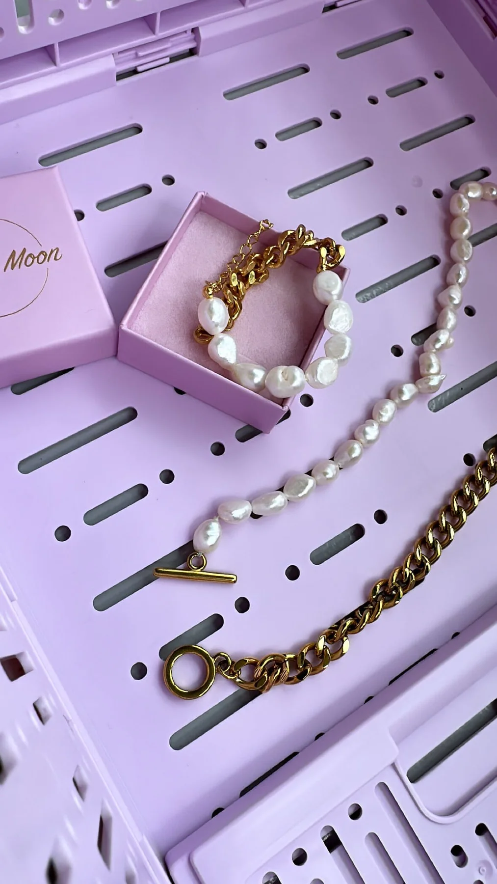 Mellow Moon Armbånd Perle & Forgyldt