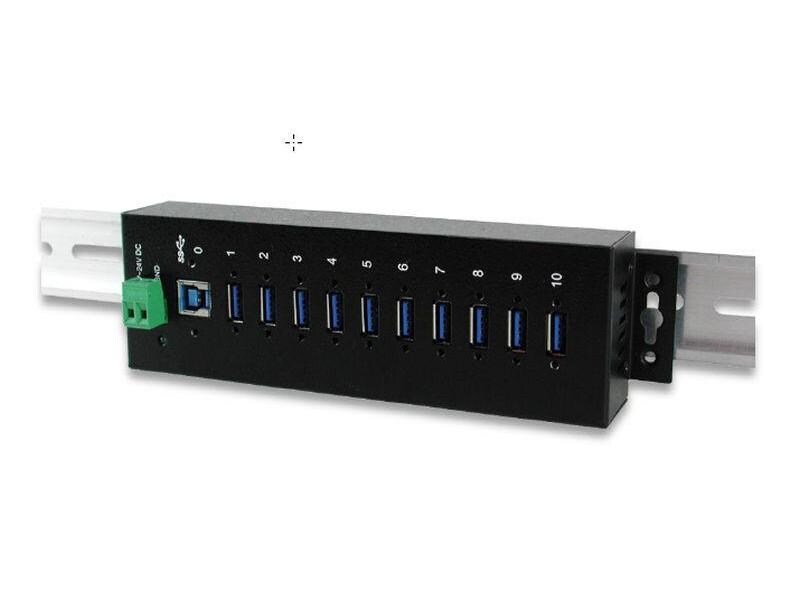 Exsys USB-Hub EX-1110HMVS 10-Port-USB-3.0-Hub für Industrieanwendungen