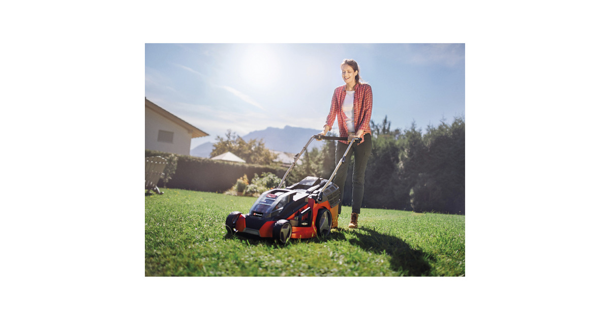 EINHELLAccu grasmaaier GE-CM 43 Li M Kit  (Rood/zwart, Accu inbegrepen)