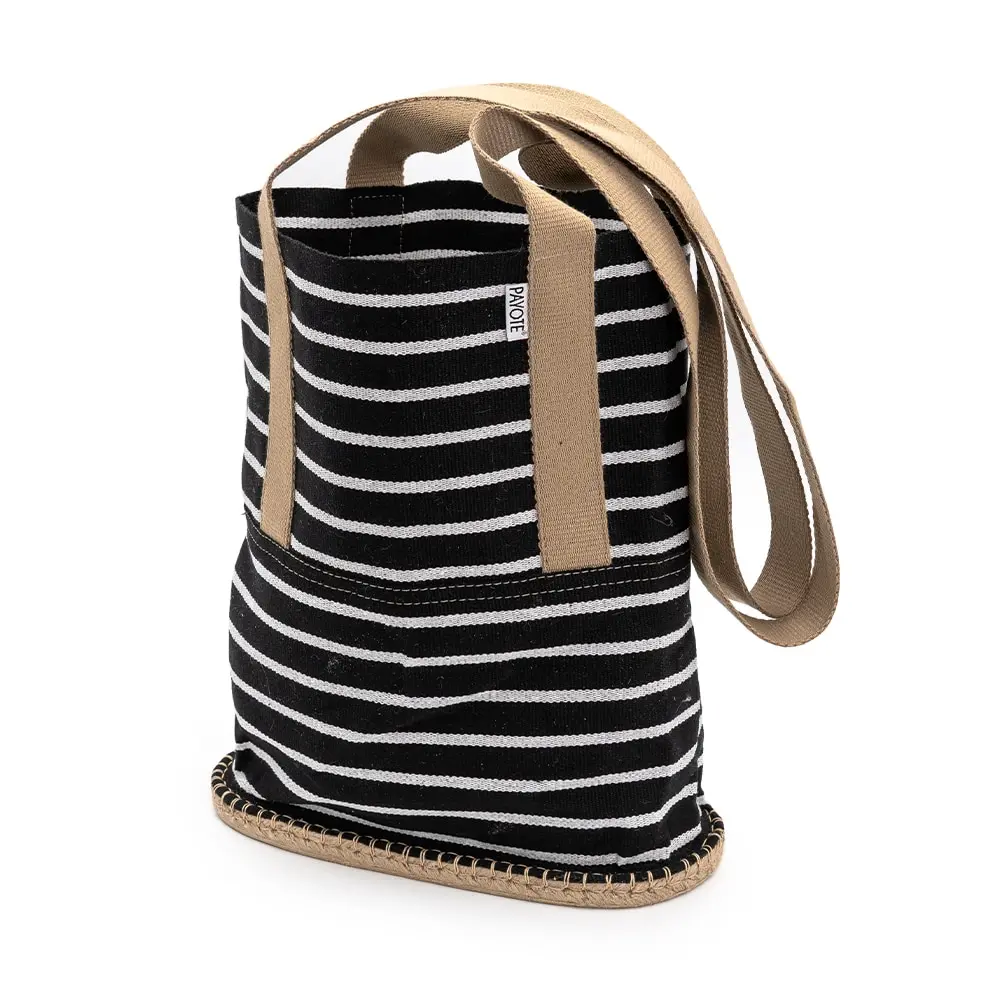 Sac espadrille Marinière Noir