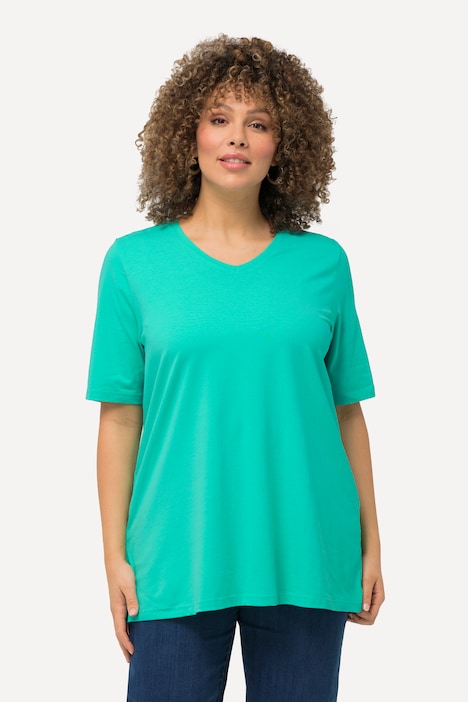 T-Shirt, A-Linie, V-Ausschnitt, Halbarm