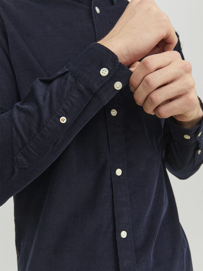 Jack & Jones JJECLASSIC CORD SHIRT LS SN Navy blazer