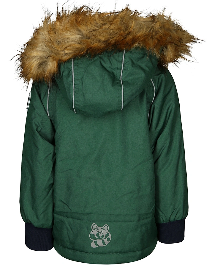 Winterjacke BABY BEAS mit Kunstfellbesatz in grün