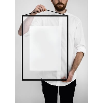 Rahmen Frame, Aluminium, A2, Schwarz