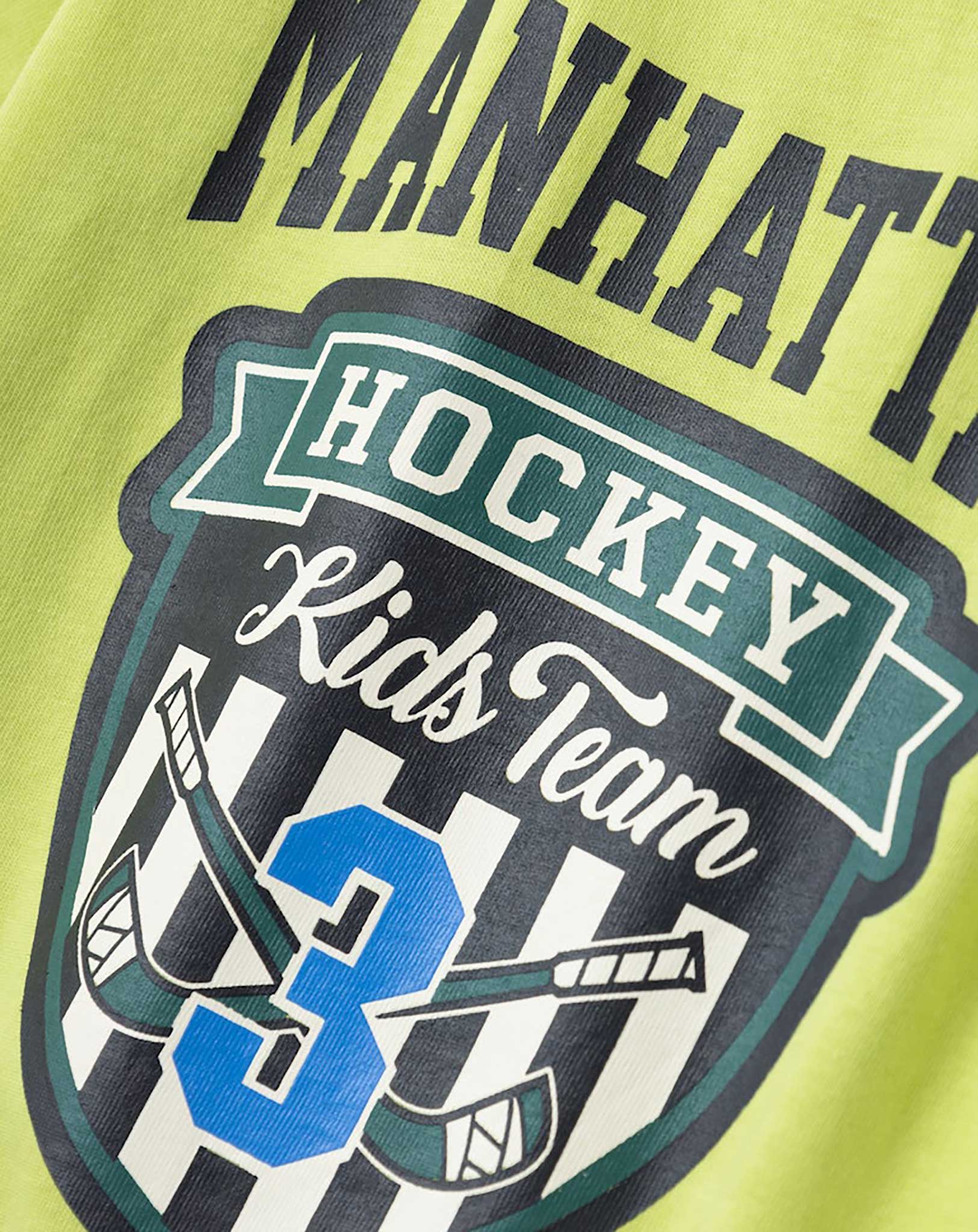 T-Shirt NMMBERTE HOCKEY in wild lime