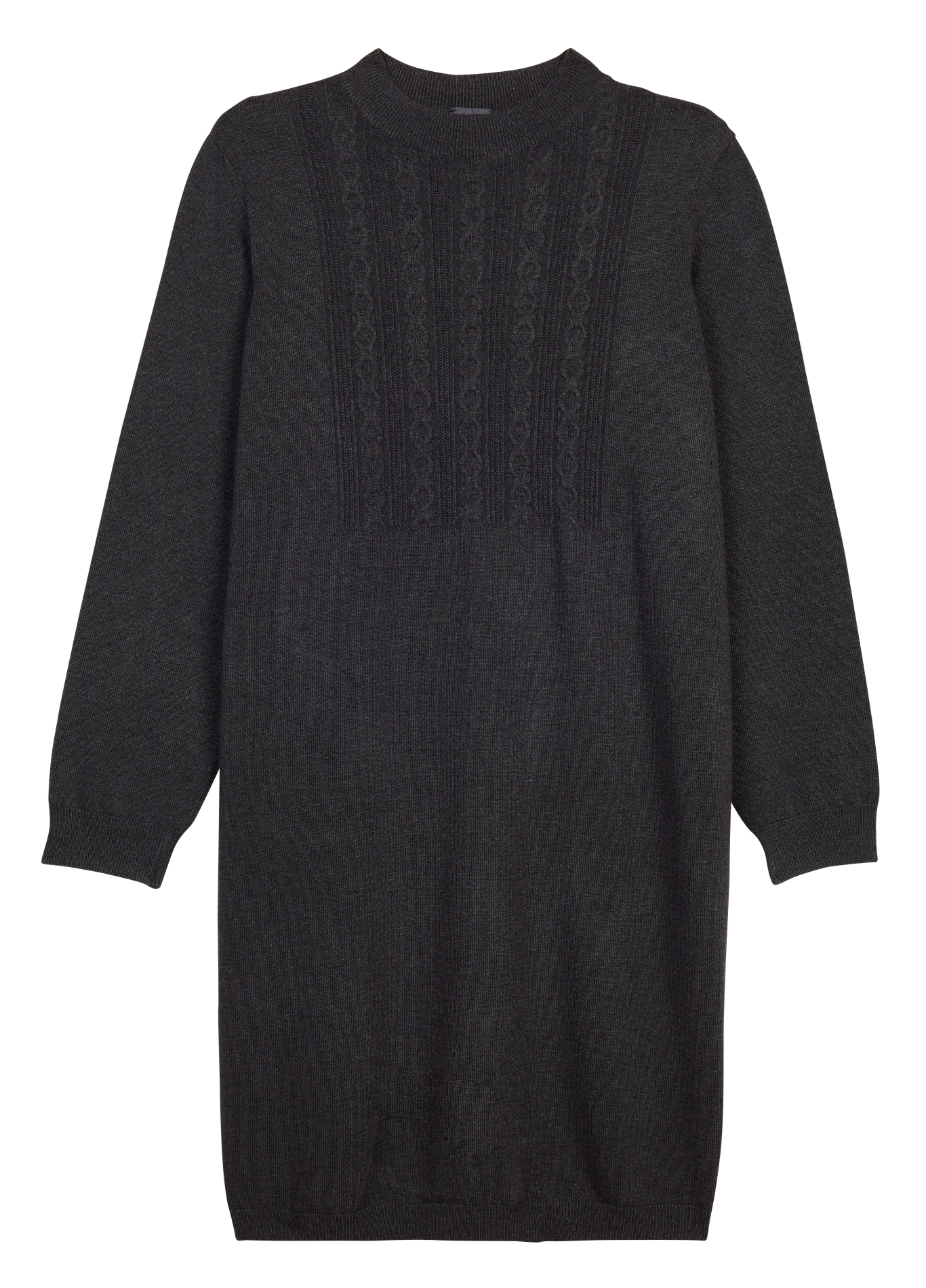 GALATEO - Robe midi col rond| Gris