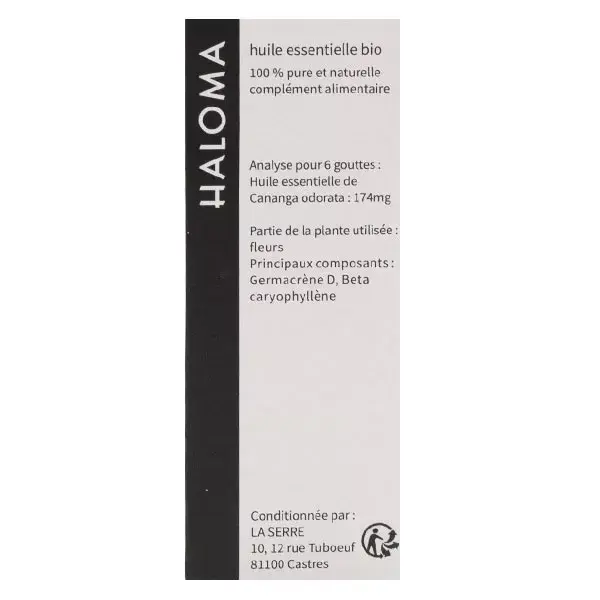 Óleo Essencial de Ylang Ylang Orgânico Haloma 10ml