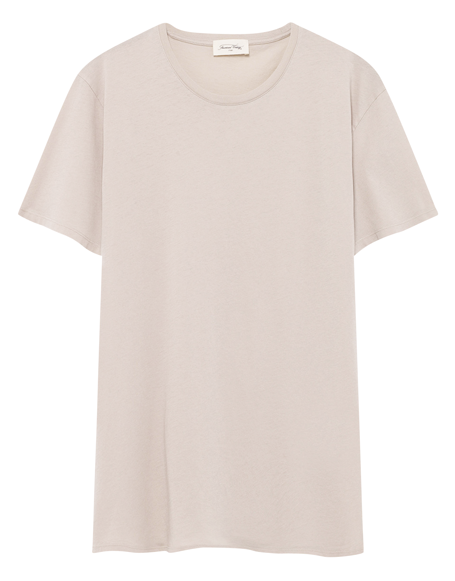DECATUR - Tee-shirt col rond regular-fit en coton | Beige