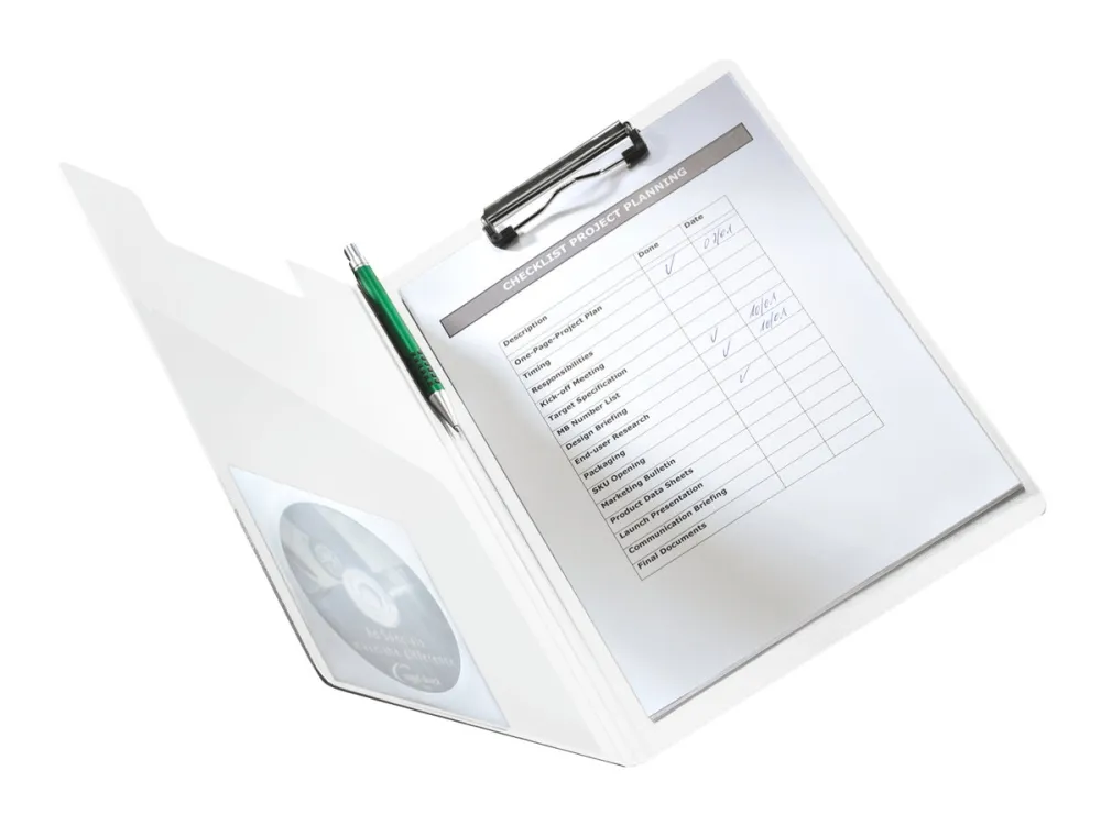 Clipboard med forside Leitz WOW A4 Isblå - (10 stk.)