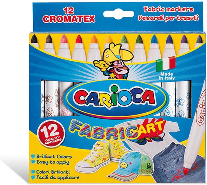 Carioca T-shirt Cromatex textiel stiften
